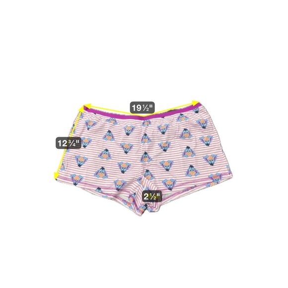 Disney NWT Eeyore Womens Lounge Shorts Purple Pink Striped Sleepwear Size 2X - Picture 6 of 9
